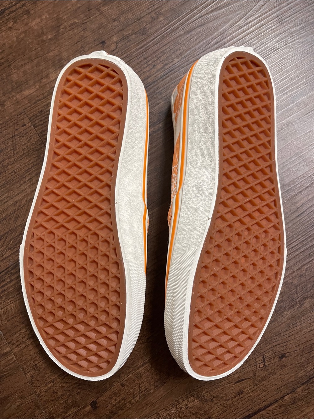 Vans Floral Slip-On Canvas Sneakers - Orange & White - Picture 2 of 2